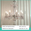 K9 Crystal Chandelier Pendant Light - Elegant White E14 LED Luxury Home Decor by Ljojo
