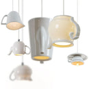 Ceramic LED Pendant Light Tea Cup Teapot Lamp for Kitchen Dining Room by Ljojo