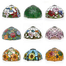 Ljojo 12" Scandinavian Stained Glass Cherry Blossoms Lampshade Retro Handmade Replacement