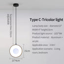 Crystal Pendant Lamp Modern Design Minimalist Black Frame for Bedroom Living Room by Ljojo