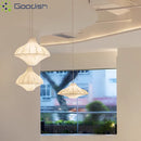 Japanese Wabi Sabi Silk E27 White LED Pendant Light for Living Room by Ljojo