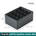 Ljojo™ Socks Underwear Organizer: Washable Drawer Storage Box for Lingerie, Bras, Socks, Leggings