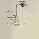 Ljojo LED Wall Lamp Pull Chain Switch Nordic Modern Stair Light