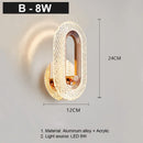 Crystal LED Wall Lamp Modern Nordic Sconces Indoor Lighting Home Decor Living Room Bedroom Bedside Light - Ljojo