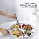 Ljojo 304 Stainless Steel Dividing Plate Children's Four Compartment Plate