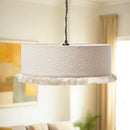 Japanese Cloth Pendant Lamp Retro Tassels Hanging Chandelier for Living Room - Ljojo