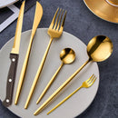 Ljojo 48pc Stainless Steel Tableware Set Knife Fork Spoon Dessert Steak Knife