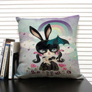 Ljojo Mermaid Linen Cushion Cover for Living Room Sofa Decoration