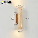 Luma Japanese Yellow Travertine Wall Light Stone Sconce Lamp for Home Decor by Ljojo