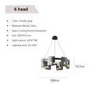 Modern Glass Chandelier LED Pendant Light for Dining Room by Ljojo