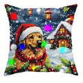 Ljojo LED Light Luminous Pillowcase with Festive Truck Christmas Tree Design