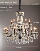 Black Crystal Chandelier Foyer Art Decor Ceiling Pendant Lights by Ljojo