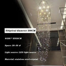 K9 Crystal Staircase Light Long Chandelier for Living Room by Ljojo