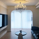 French Black Glass E14 Candle Chandelier Luxury Crystal LED Pendant Light by Ljojo