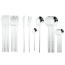 Ljojo 24Pcs Green Gold Stainless Steel Dinnerware Set Cutlery Tableware Silverware