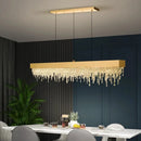 Ljojo Luxury Modern Crystal Chandelier Dining Room LED Hanging Light