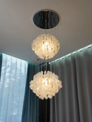 Ljojo Luxury Shell Ceiling Chandelier with Led Lights for Living Room and Staircase