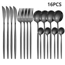 Ljojo 16-Piece Stainless Steel Tableware Set for Home, Hotel, and Restaurant
