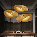Chines Style Bamboo Woven Chandelier Tea Room LED Lighting by Ljojo