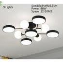 Nordic Glass Ball LED Chandelier Hanging Light Fixture for Living Room - Ljojo