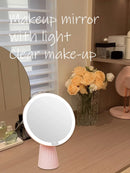 Ljojo LED Lighted Rechargeable 10x Magnifying Makeup Mirror, Foldable Double Sided Travel Beauty Mirror