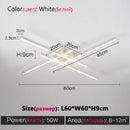 Modern Black Ceiling Lamp Nordic Long Strip Living Room Bedroom Restaurant Home Decoration Indoor Lighting by Ljojo
