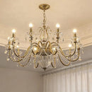 American Luxury Style Candle Chandelier with K9 Crystals - Elegant Pendant Lights by Ljojo