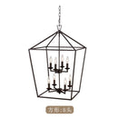 Nordic Designer Dining Room Black Chandelier | Creative Industrial Style Rectangular Lamp by Ljojo