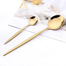 Ljojo 12-Piece Gold Flatware Set Stainless Steel Cutlery Dinnerware