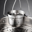 Ljojo 304 Stainless Steel Stackable Stew Pot with Lid 300ml - Versatile Kitchen Utensil