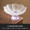 Ljojo Lotus Fruit Plate: Pink Nut Refreshment Plate for Living Room Coffee Table