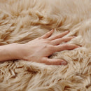Ljojo Long Plush Fur Rug for Living Room, Bedroom - Luxurious Artificial Sheepskin Carpet