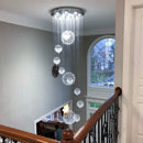 Ljojo Luxury Crystal Ball LED Chandelier Modern Pendant Ceiling Light for Living Room