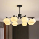 Modern Cream-colored Glass Spherical Ceiling Chandelier for Living, Bedroom & Dining Room by Ljojo