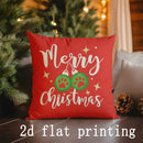 Ljojo Merry Christmas Printed Pillow Cover for Sofa, Bedroom, Car - Rectangular Shape