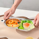 Ljojo Mini Stainless Steel Divided Children's Dinner Plate - Cute & Durable