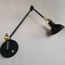 Ljojo Long Arm Black Gold Wall Light for Study Reading Bedroom