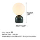 Ljojo Marble Table Lamp: Modern Nordic Glass Light for Living Room, Bedroom, Study