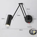Adjustable Swing Arm LED Wall Lamps Touch Sensor Sconce Lights Ljojo Modern Decor Bedside