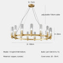 American Retro E14 Crystal Chandelier Pendant Light by Ljojo