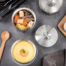 Ljojo 304 Stainless Steel Stackable Stew Pot with Lid 300ml - Versatile Kitchen Utensil