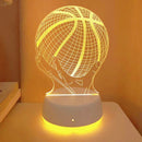 3D Rugby Night Light USB Home Bedroom Decor Ambient Light by Ljojo