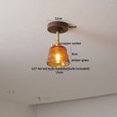 Ljojo LED Glass Ceiling Lamp Modern Yellow Lighting for Home Restaurant Hallway