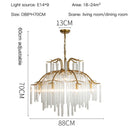 Ljojo European Luxury Crystal Pendant Lighting for Dining Living Room - American Led Lustre Suspension Lampen