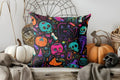 Halloween Pillow Cover Ghosts & Black Cat Design by Ljojo
