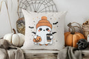 Cute Ghost Floral Halloween Pillow Cover for Sofa Bedroom Car by Ljojo