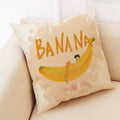 Fruit Girl Print Linen Pillowcase by Ljojo: Office Car Living Room Sofa Decor