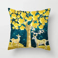 Golden Tree Forest Pillow Case by Ljojo: Car/Home Sofa Bed Decor, 45x45cm Decorative Cushion Cover