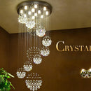 Ljojo Luxury Crystal LED Chandelier for Large Villa, Hotel, Kitchen, Staircase & Bedroom