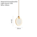 Led Marble Pendant Lights Modern Round Decoration Ceiling Chandeliers - Ljojo